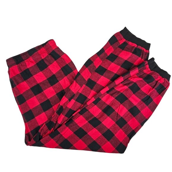 Nordstrom Mens XL Red/Black Plaid Comfy Lounge Sleepwear PJ Pants Stretch Waist - Picture 3 of 12